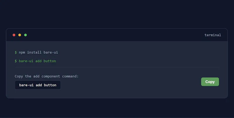 Bare UI screenshot 3