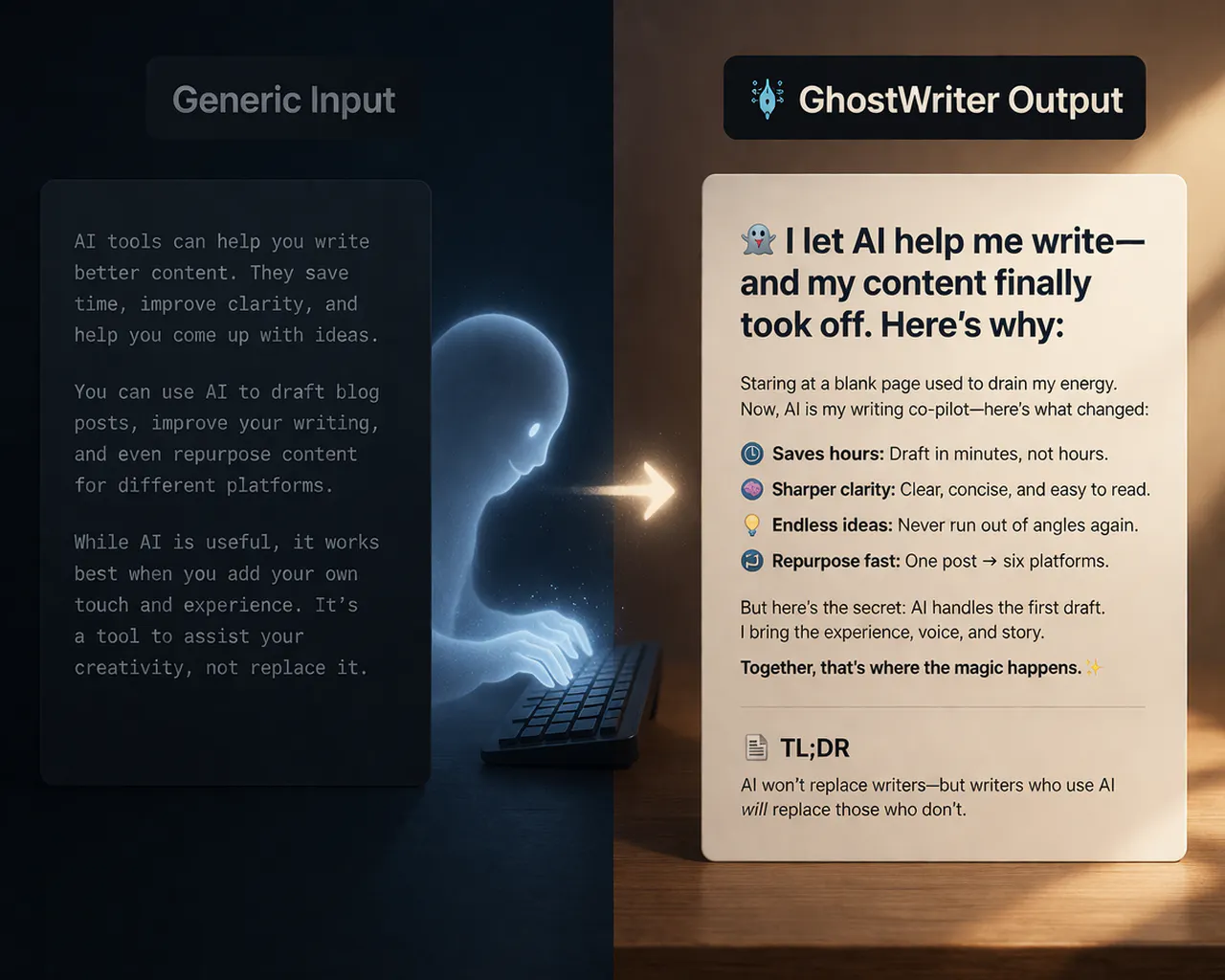 Banner del producto GhostWriter AI