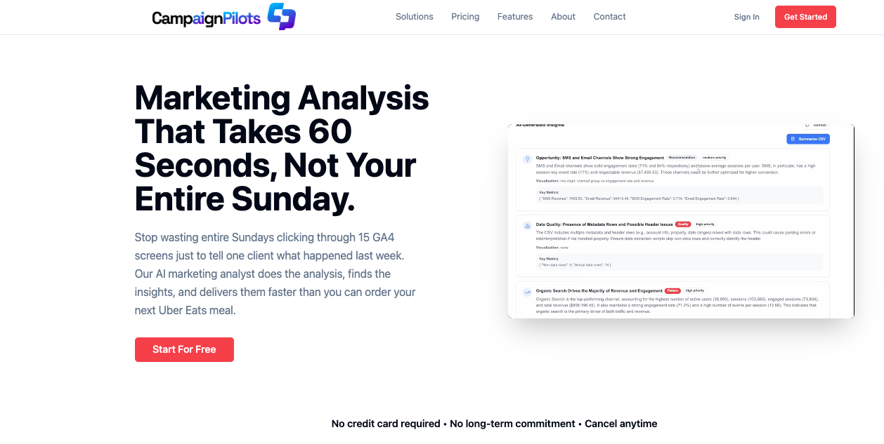 CampaignPilots - Main product screenshot demonstrating key features and user interface