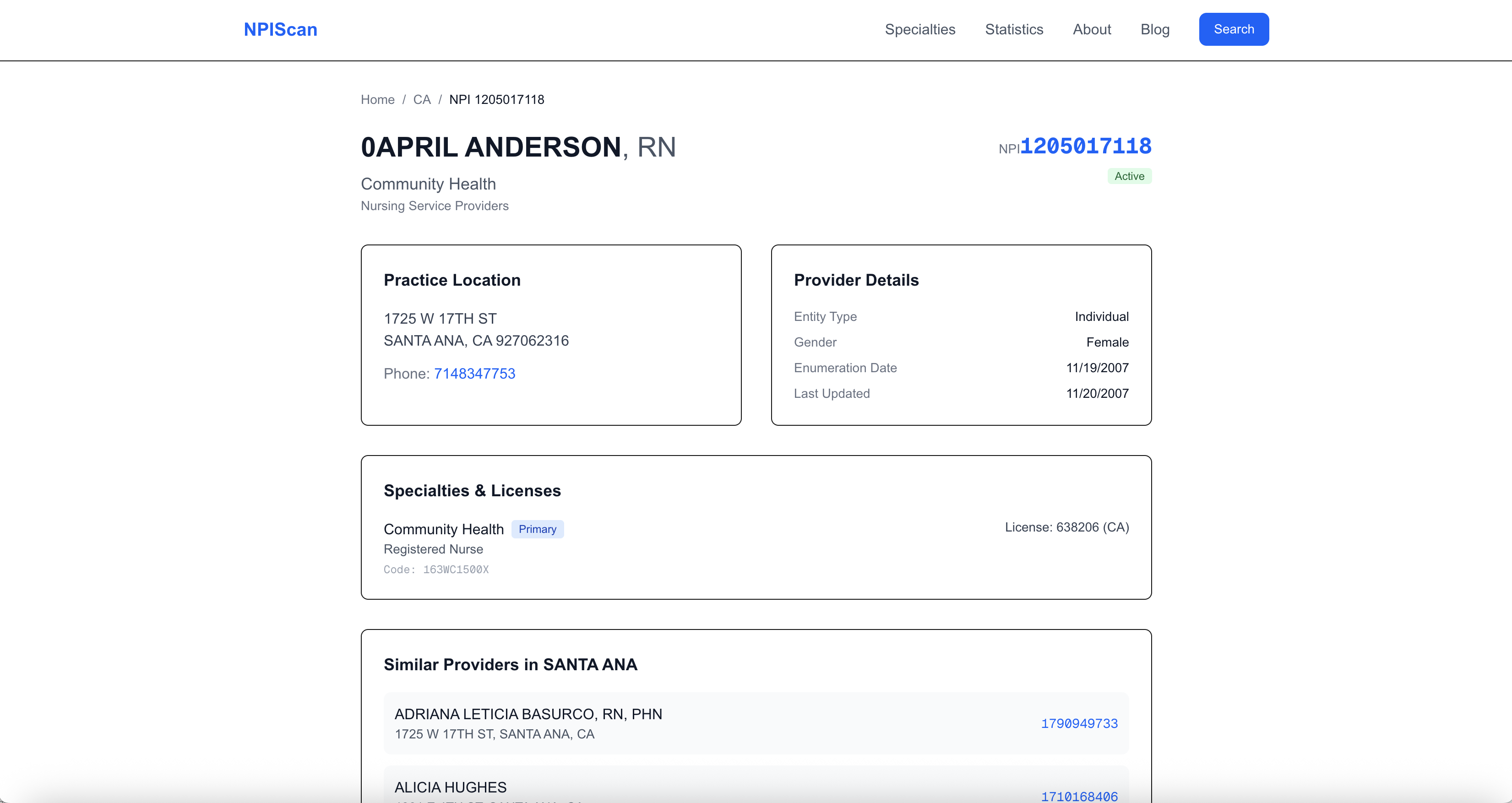 NPIScan - Screenshot 5 showing product features and functionality