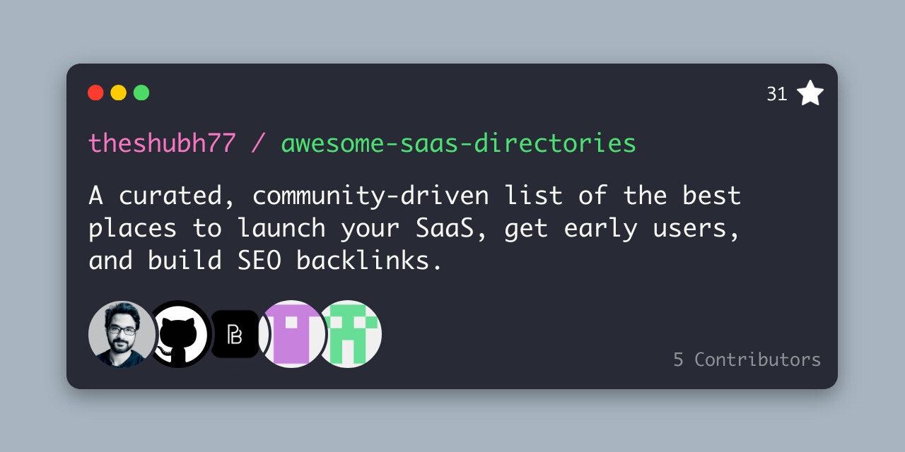 Awesome SaaS Directories gallery image