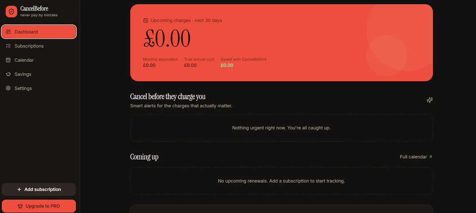 CancelBefore screenshot 2