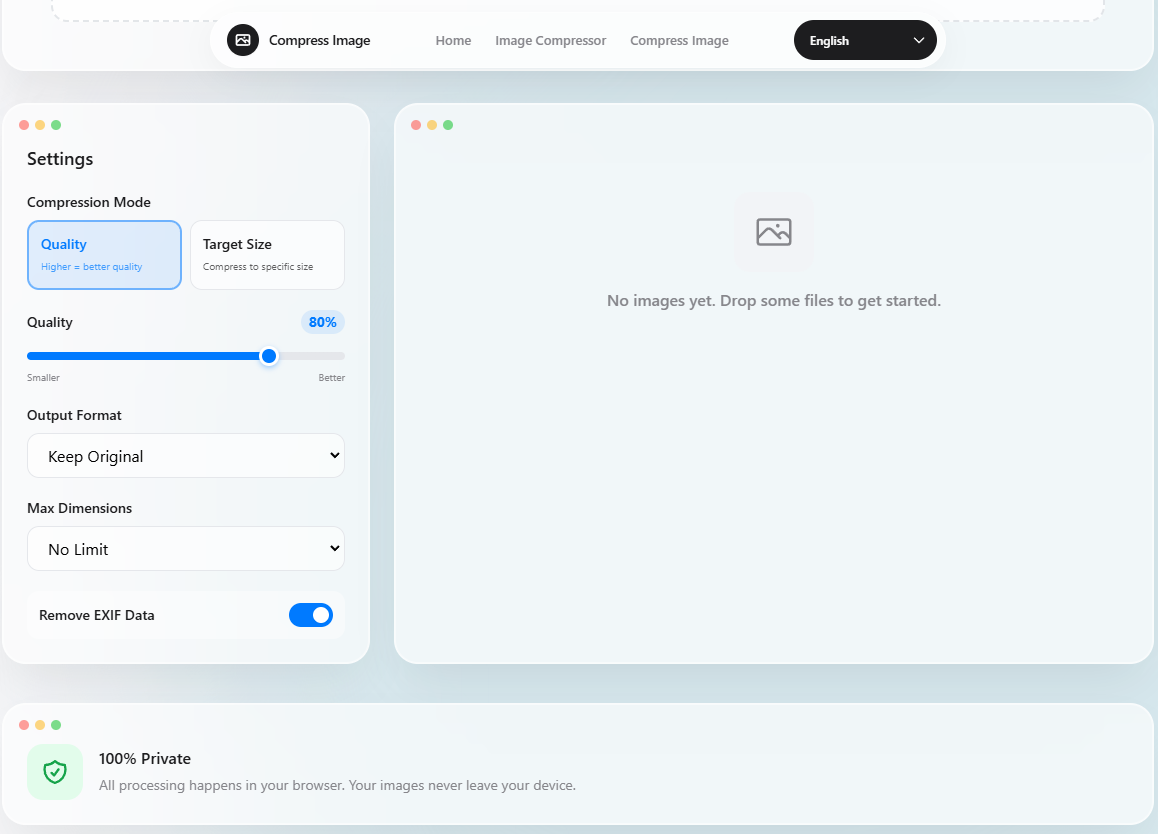 Compress Image - Screenshot 2 showing product features and functionality