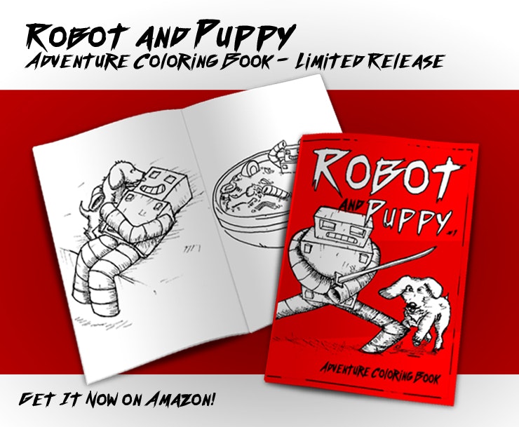 Robot and Puppy: The Coloring Book #1 gallery image