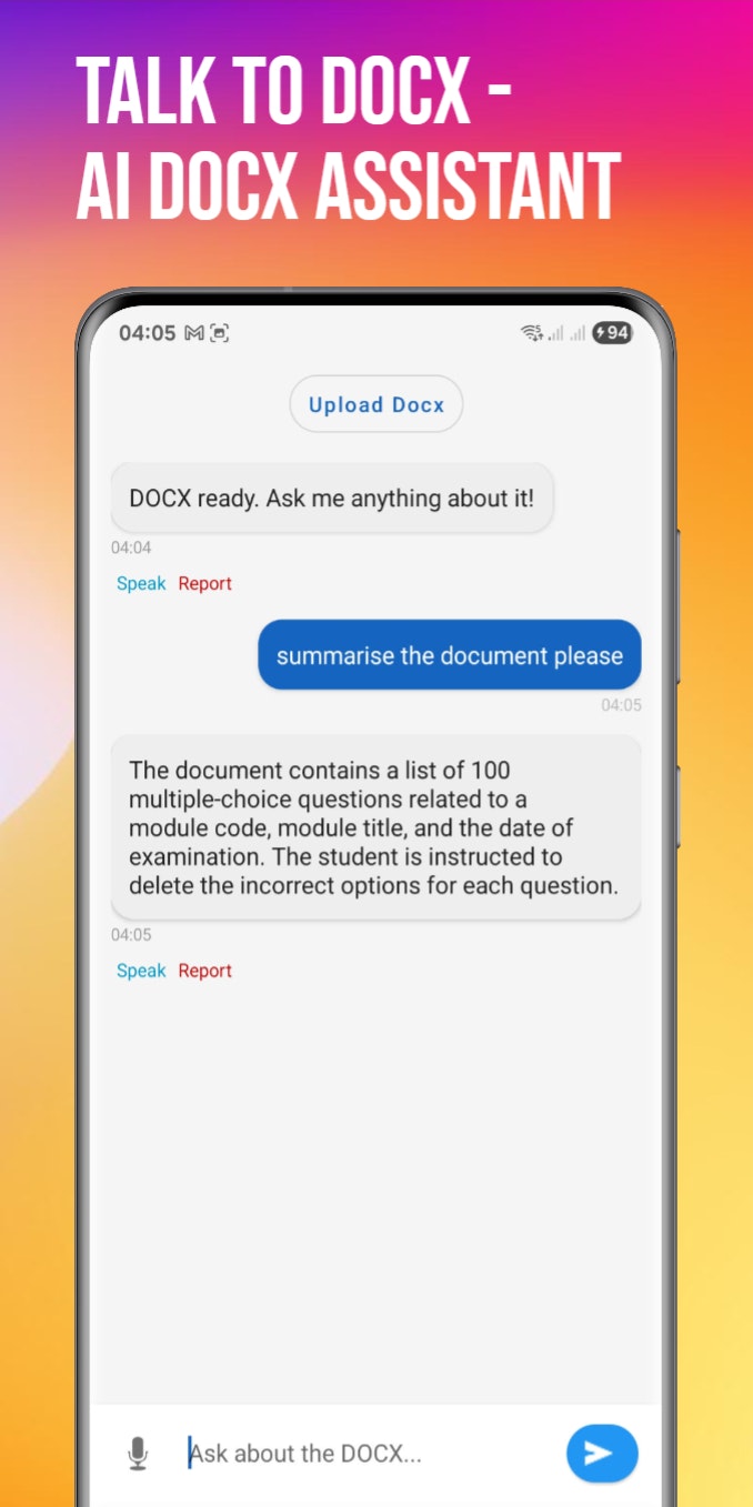 एआई डॉक्स रीडर एडिटर ऐप - AI Docx रीडर संपादक - Docx पढ़ें, Docx संपादित करें और AI प्रबंधित करें मीडिया 5