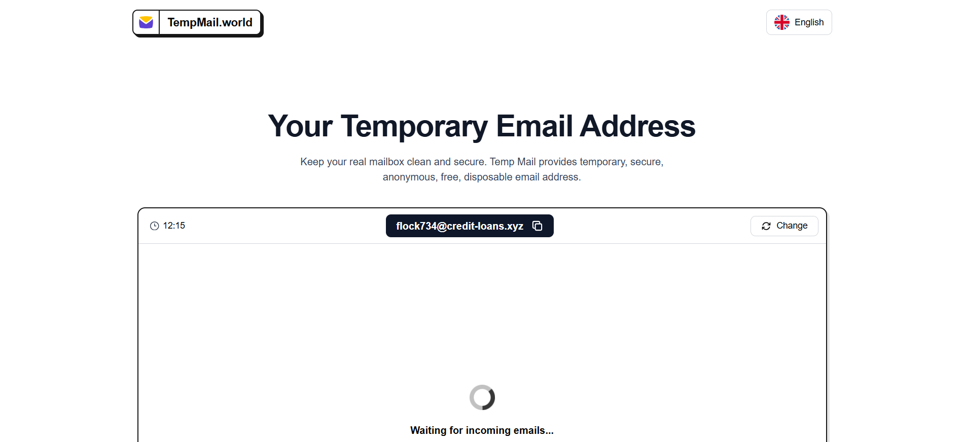 TempMail.World - 빠르고 안전하며 스팸이없는 이메일! 미디어 1