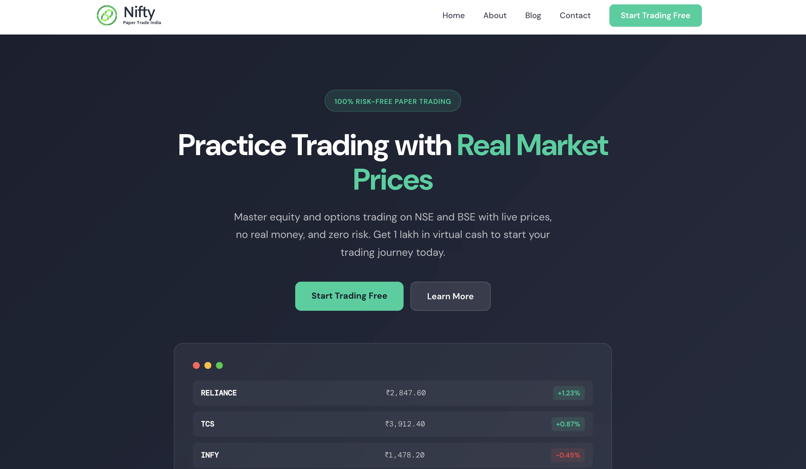 Practice Trading with Real Market Prices