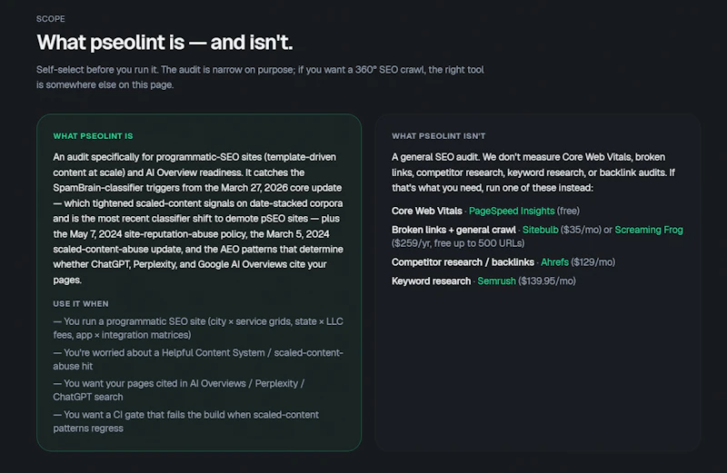 pseolint screenshot 4