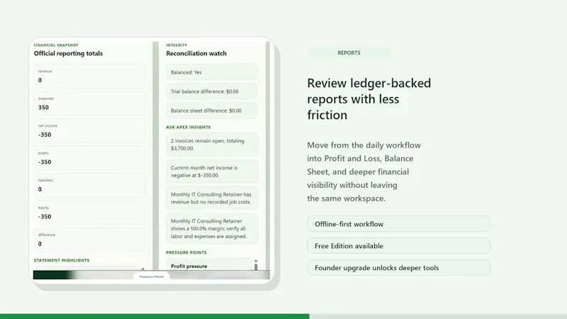 Apex Ledger Pro screenshot 1 (video preview)