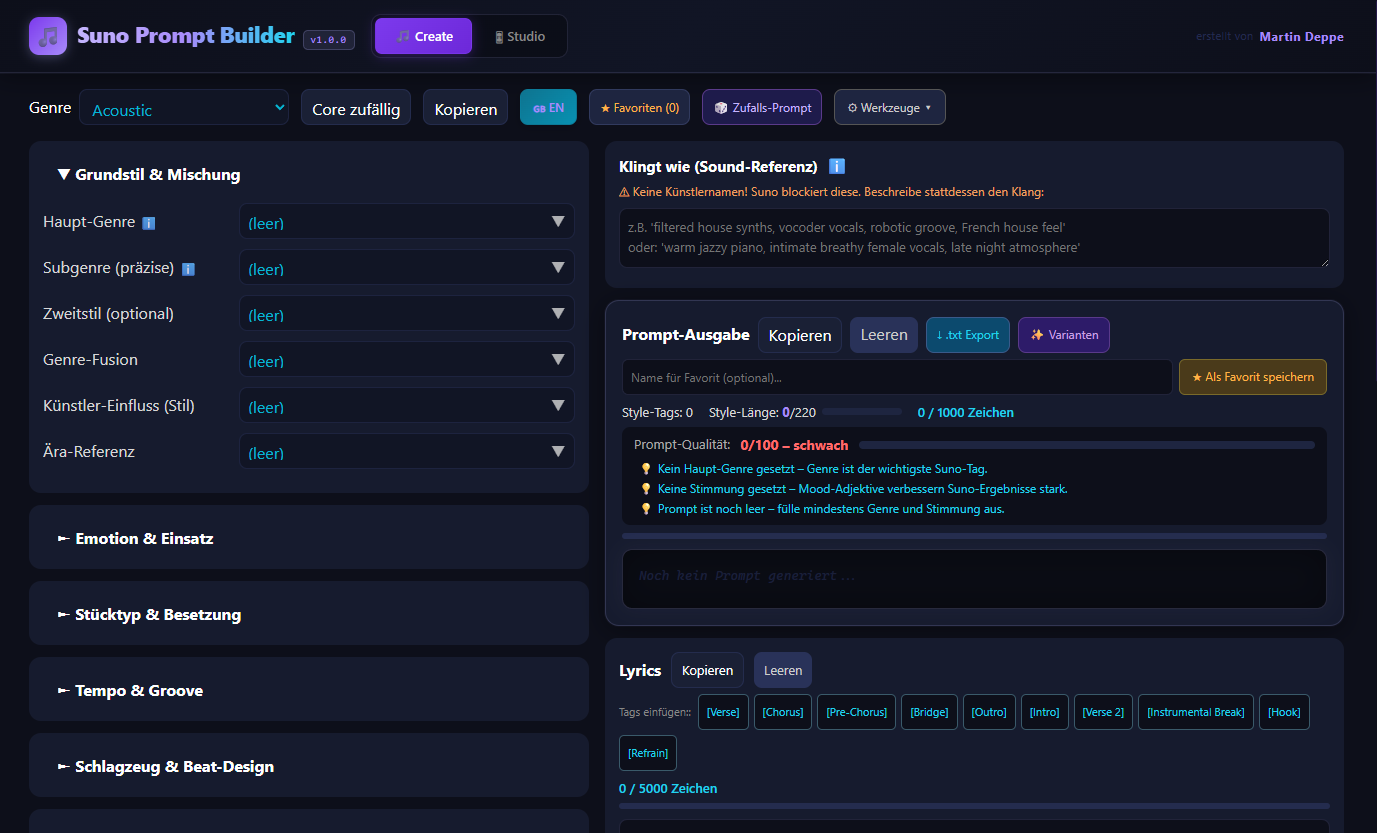 Suno Prompt Generator gallery image