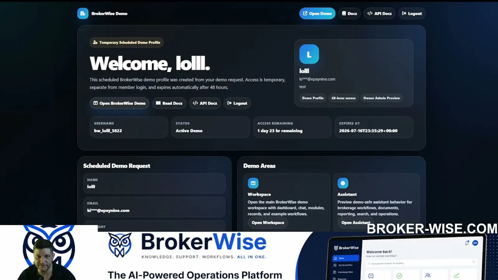 BrokerWise screenshot 1 (video preview)