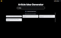 Article Idea Generator media 3