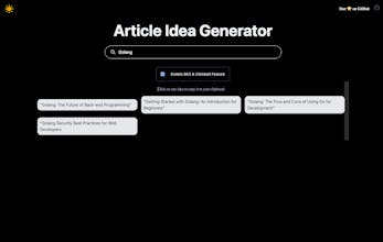 Article Idea Generator gallery image
