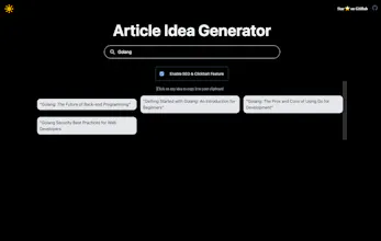 Article Idea Generator gallery image