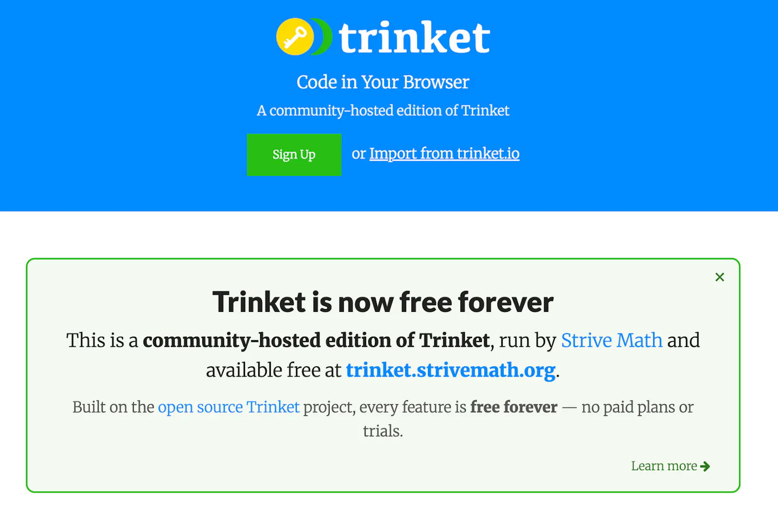 Trinket.io now openSource!  screenshot 2