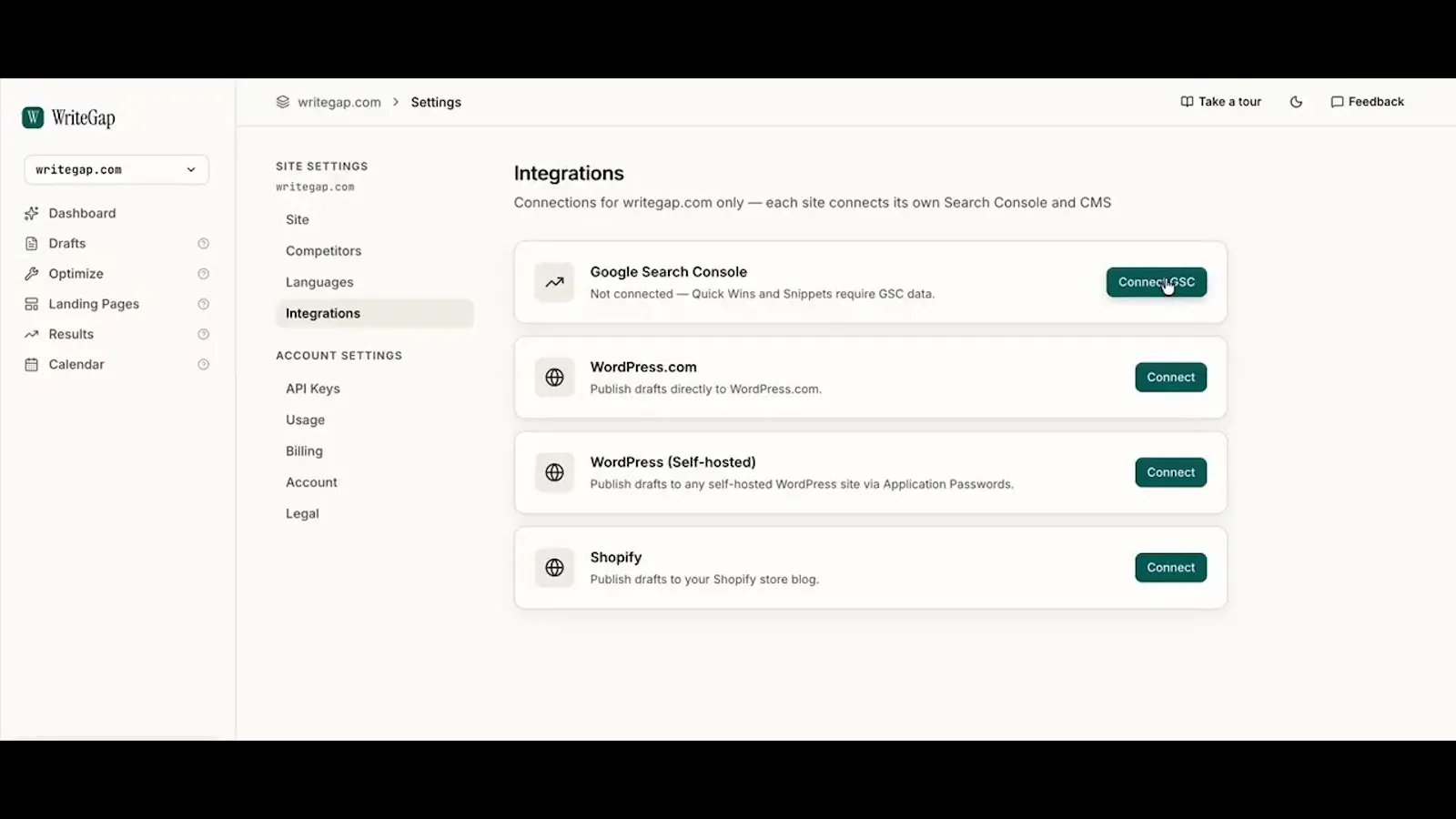 WriteGap screenshot 1 (video preview)