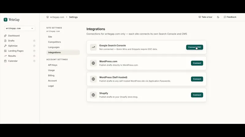 WriteGap screenshot 1 (video preview)
