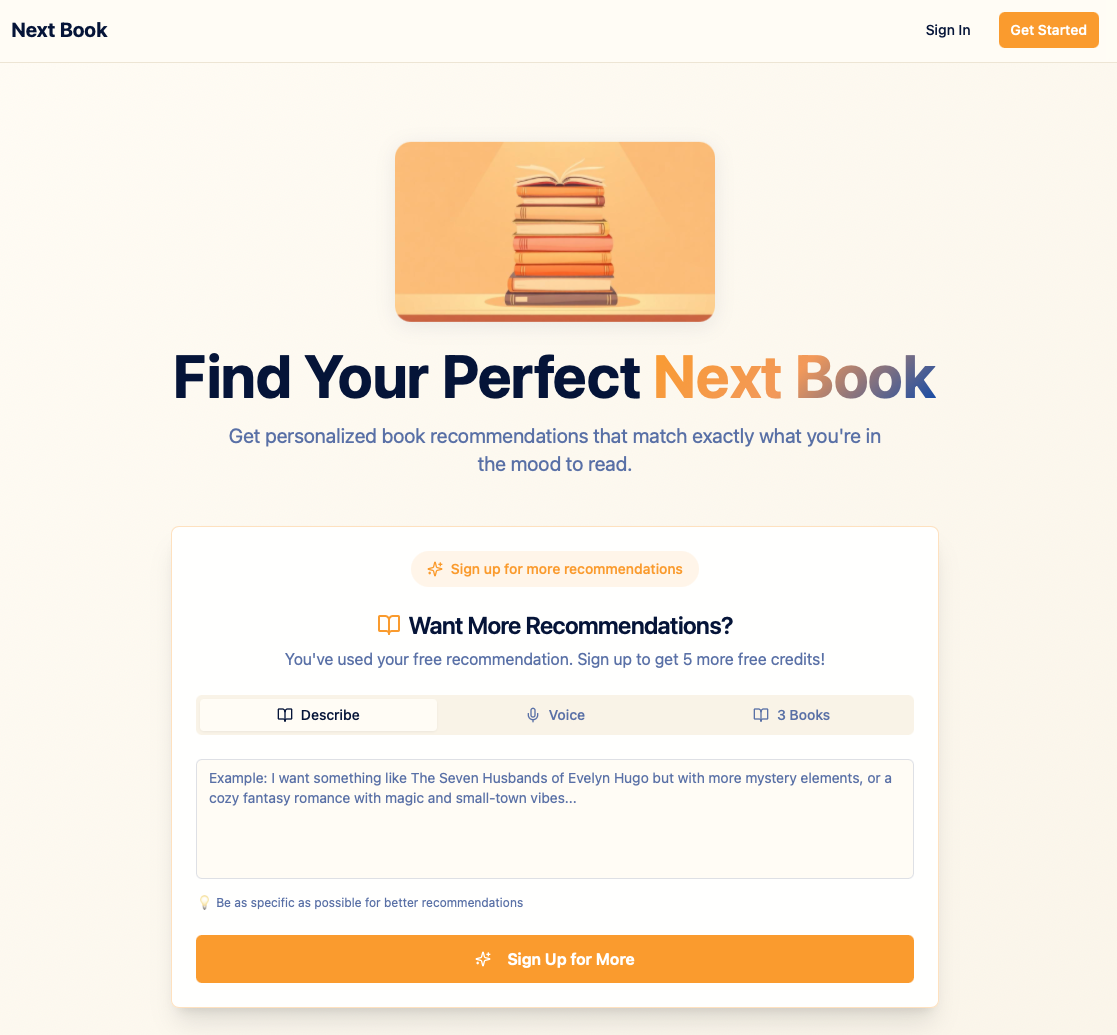 NextBook - Your Perfect Read in Seconds gallery image