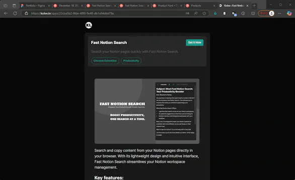 Fast Notion Search gallery image