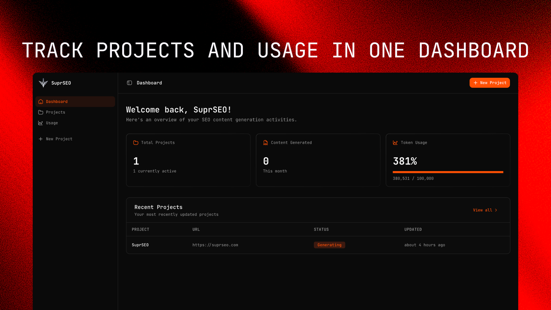 SuprSEO - Screenshot 2 showing product features and functionality