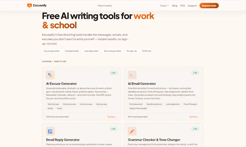 Excuseify screenshot 5