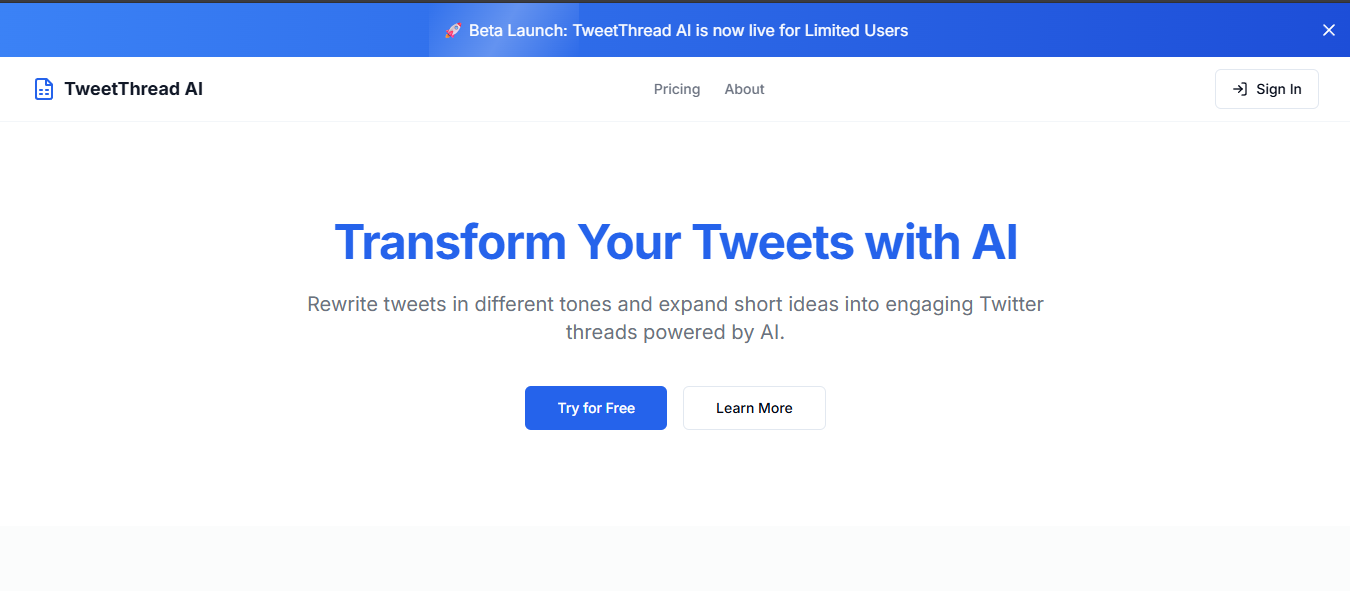 Média Tweetthreadai: tweets et threads utilisant l'IA - Recréez vos tweets et fils avec l'IA 2