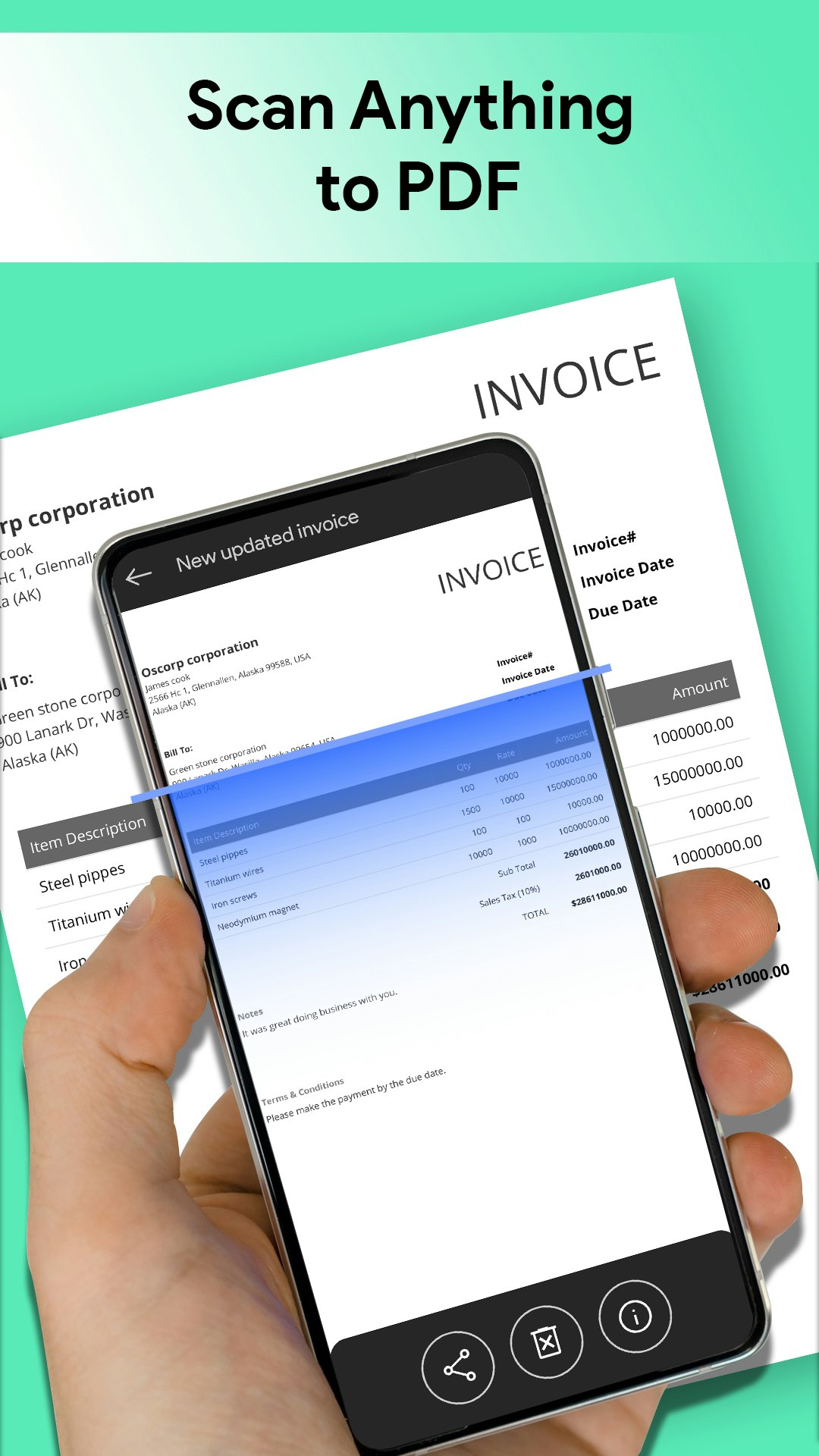Média Scanner de documents - scanner PDF et lecteur - Scanner facilement les documents PDF ainsi que la photo du convertisseur PDF 1
