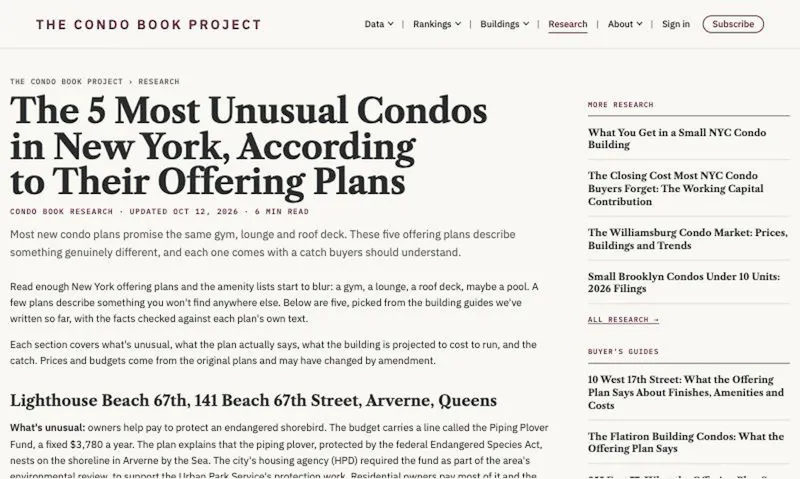 The Condo Book Project screenshot 2