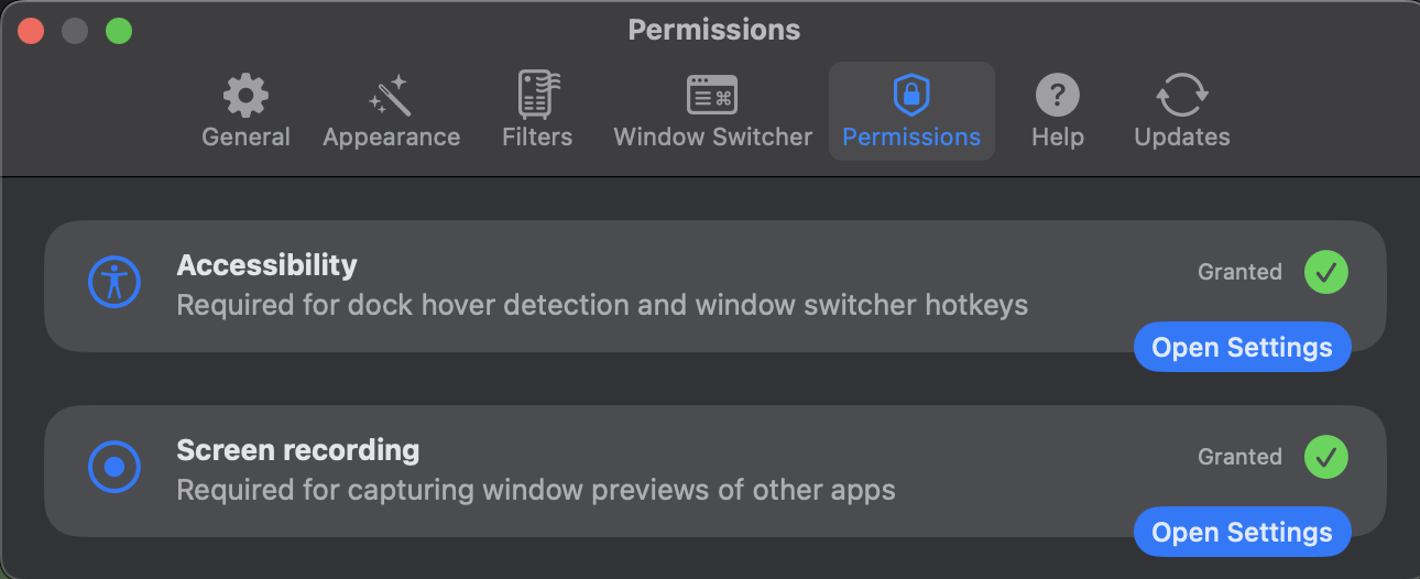 Rıhtım - MacOS için Pencere Gözme ve Alt-Sab işlevselliği medya 9