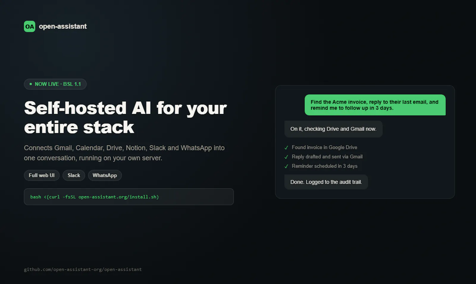 Open Assistant screenshot 2