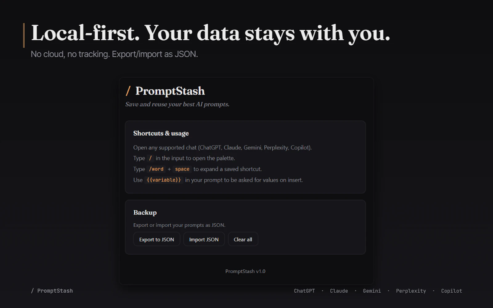 PromptStash — AI Prompt Manager screenshot 4