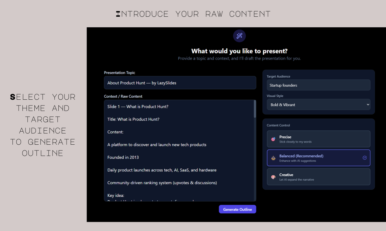 LazySlides - Screenshot 2 showing product features and functionality