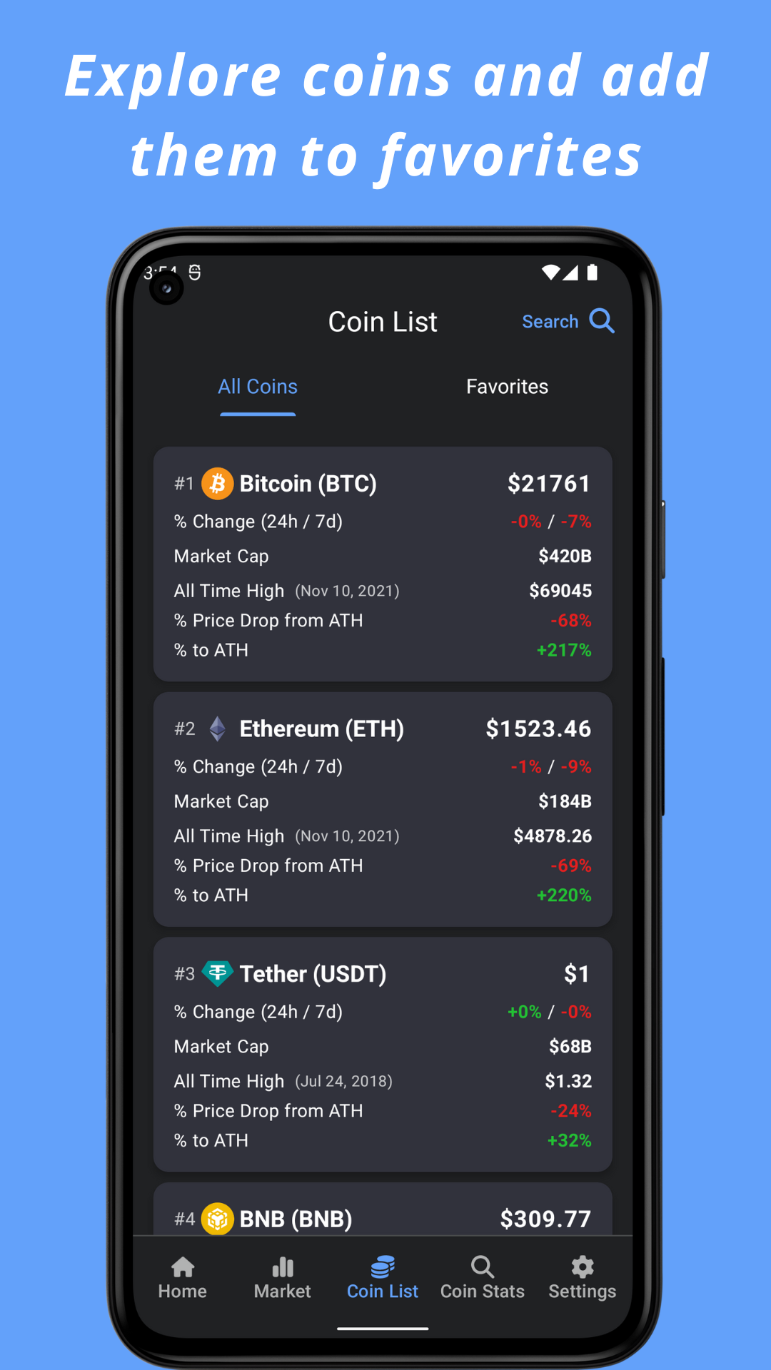 Cryptoanalogie - Coin Stats, Crypto Tracker - Vergelijk crypto zoals BTC en ETH media 3