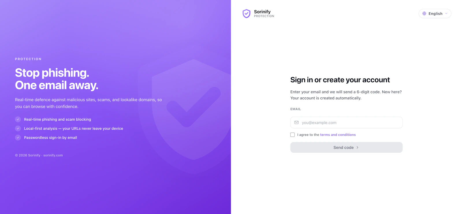 Sorinify - Phishing Protection screenshot 2