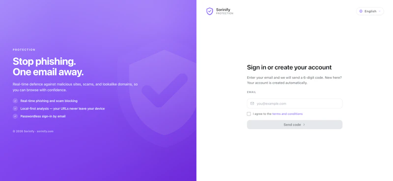 Sorinify - Phishing Protection screenshot 2