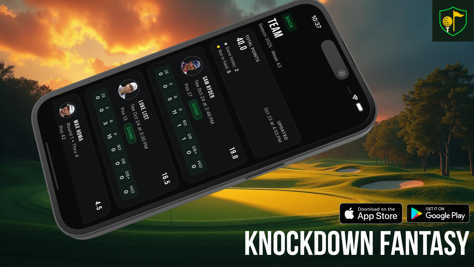 Knockdown - PGA Fantasy App gallery image