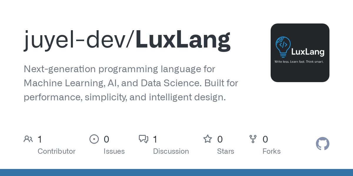 Luxlang - ML kodlama basitleştirildi - Yapay zeka/ml geliştiriciler için akıllı ve pitonik dil medya 1
