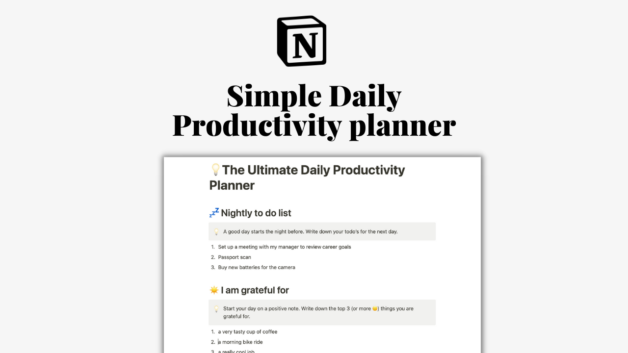 The Ultimate Daily Productivity Planner gallery image