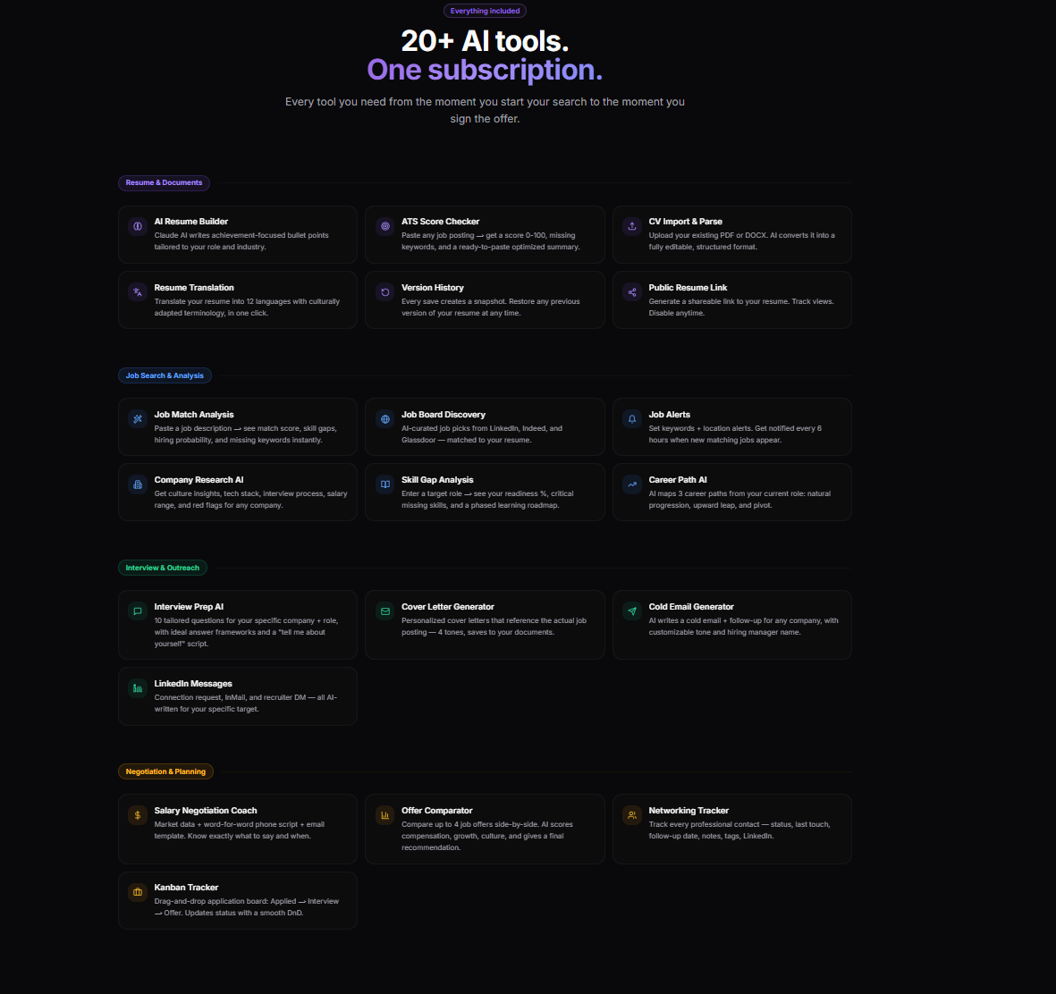 HireGenie–AI-Powered Resume ATS Checker - Screenshot 2 showing product features and functionality