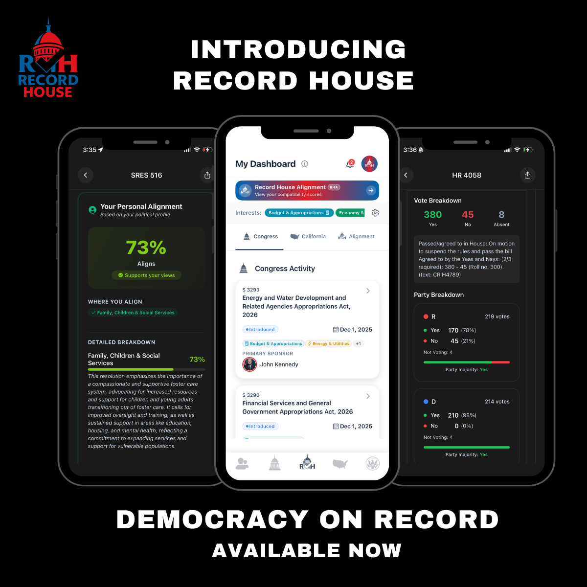 RecordHouse.io - Screenshot 2 showing product features and functionality