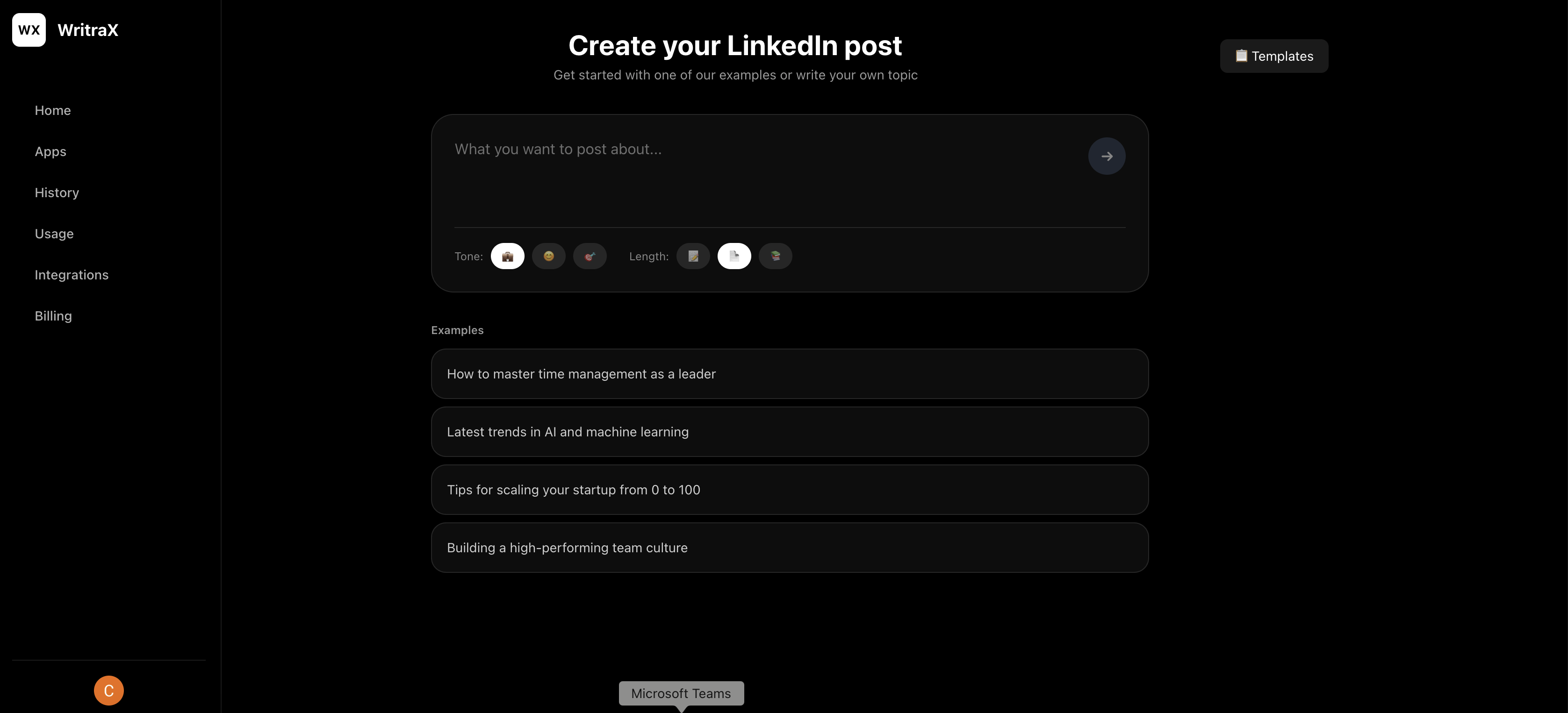 WritraX - Screenshot 2 showing product features and functionality