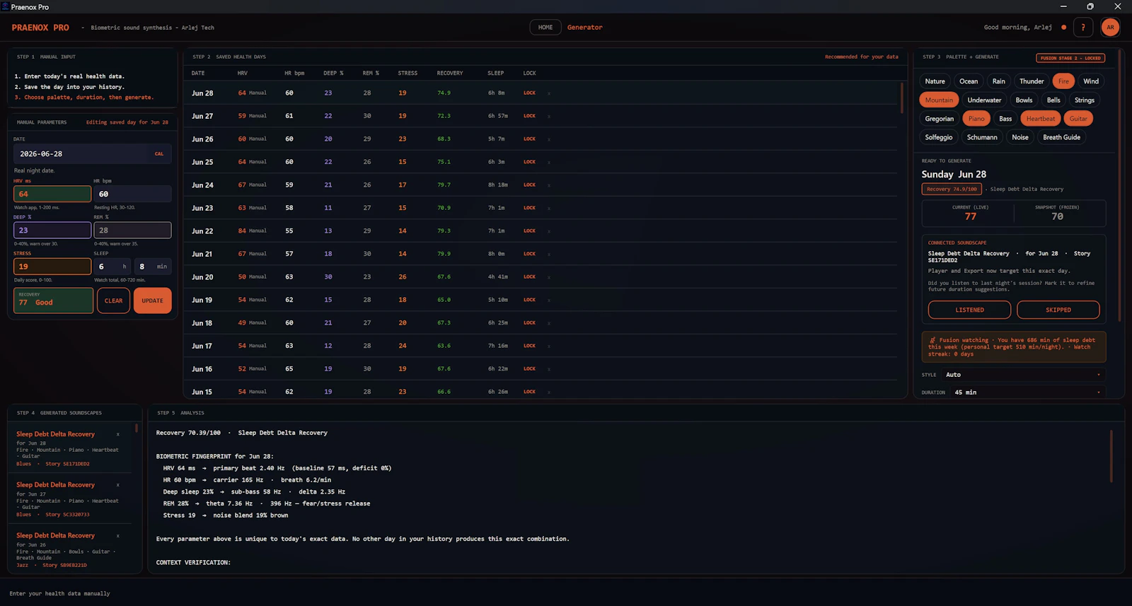 Praenox — Biometric Sound Synthesis screenshot 8