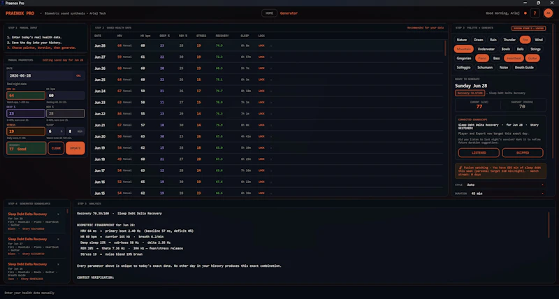 Praenox — Biometric Sound Synthesis screenshot 8