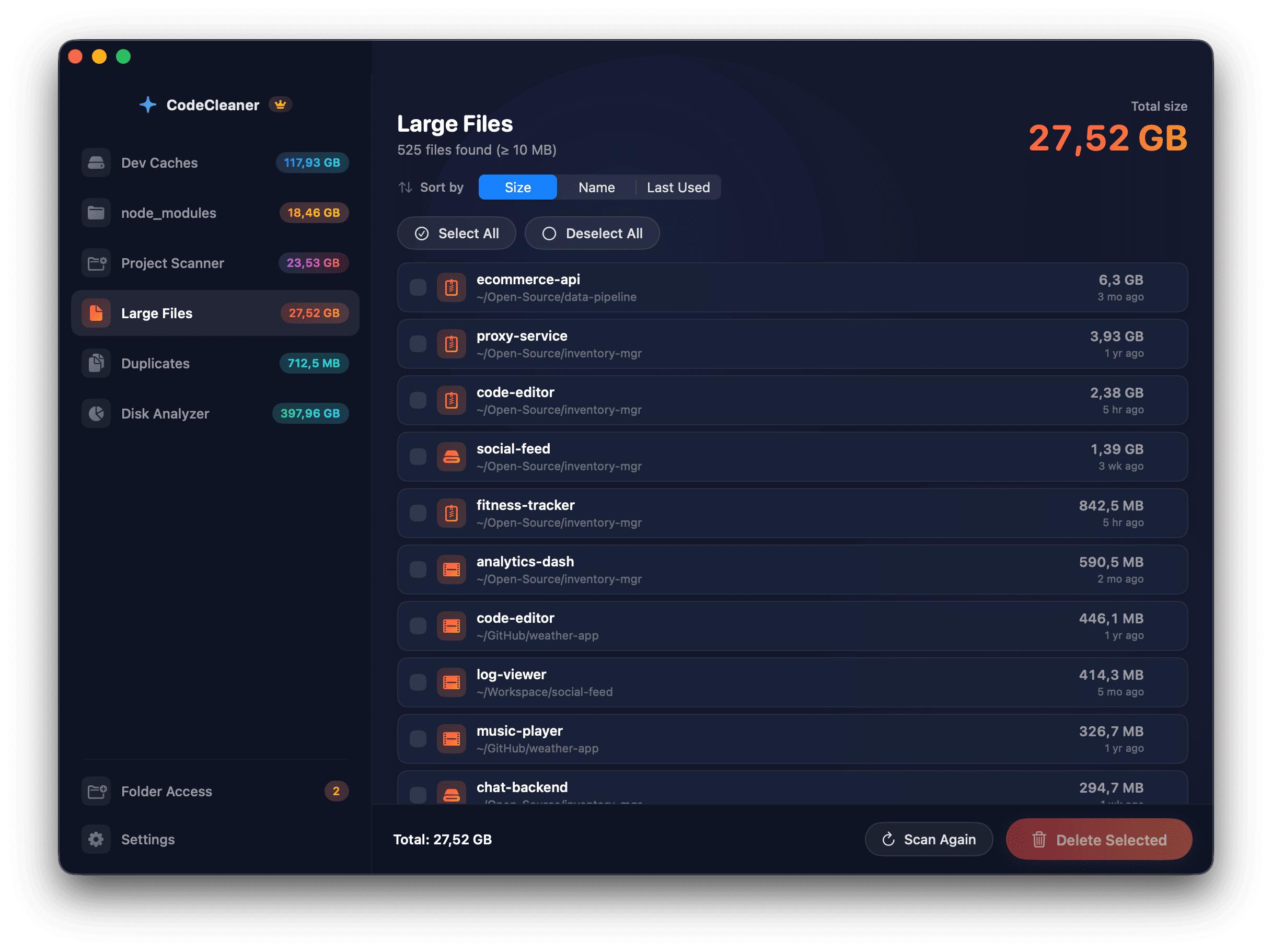 CodeCleaner – Cleanup for Developer Macs gallery image