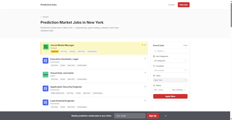 PredictionJobs - Prediction Market jobs screenshot 3
