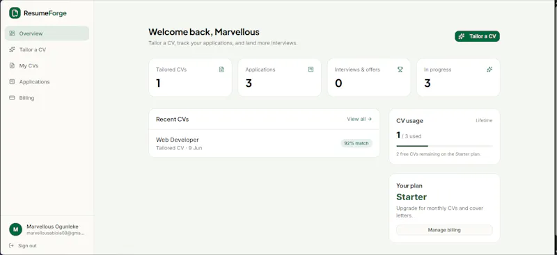 ResumeForge  screenshot 3