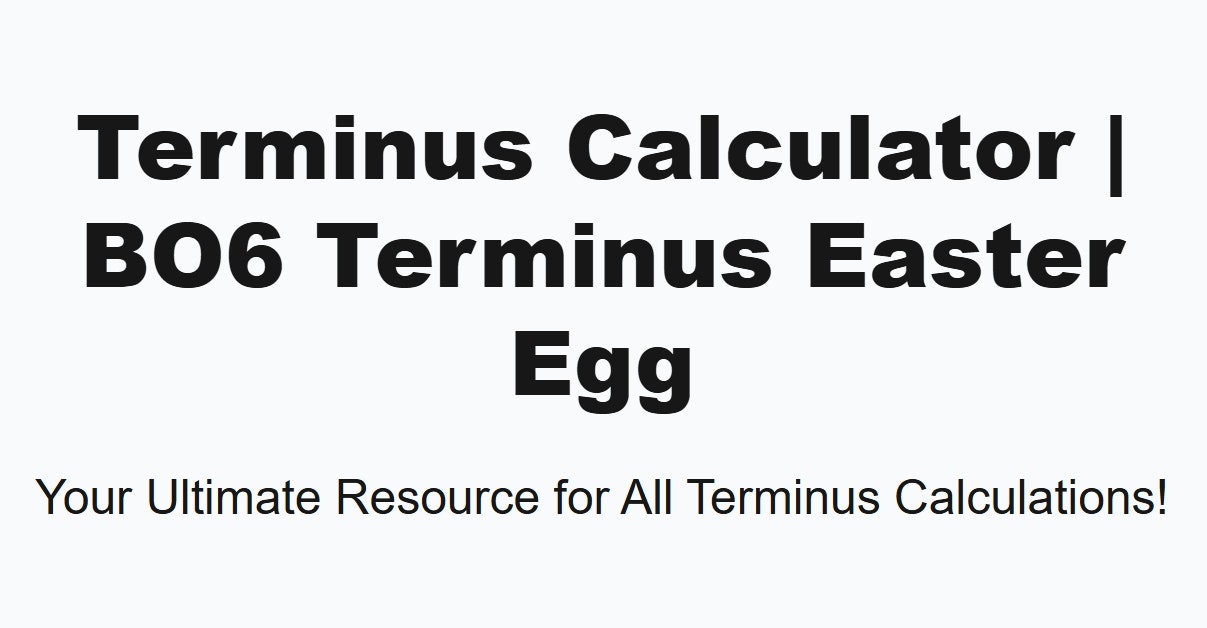 Terminus Calculator gallery image