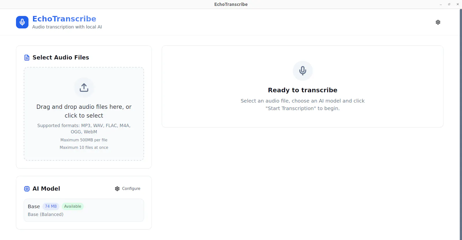 Echo-Transcribe screenshot 2
