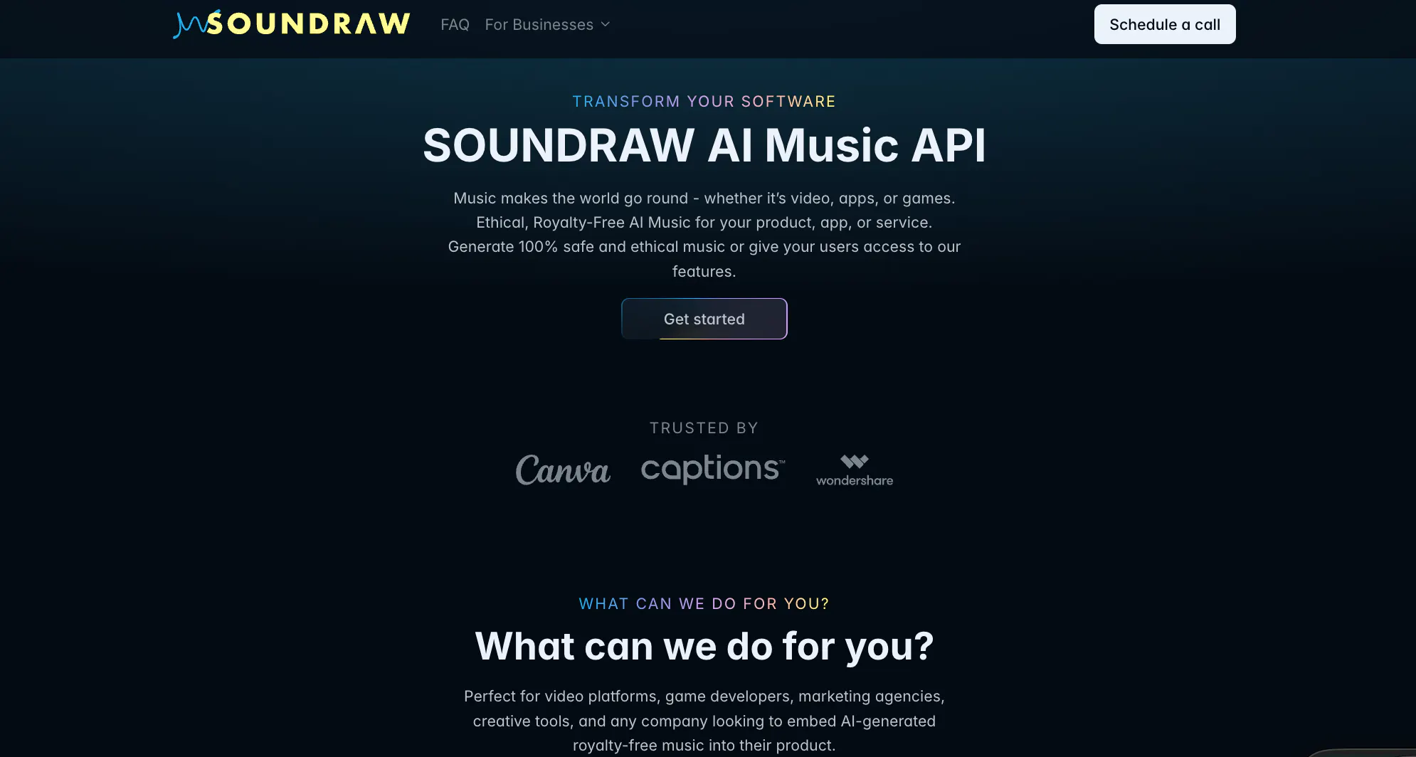 SOUNDRAW API Starter gallery image