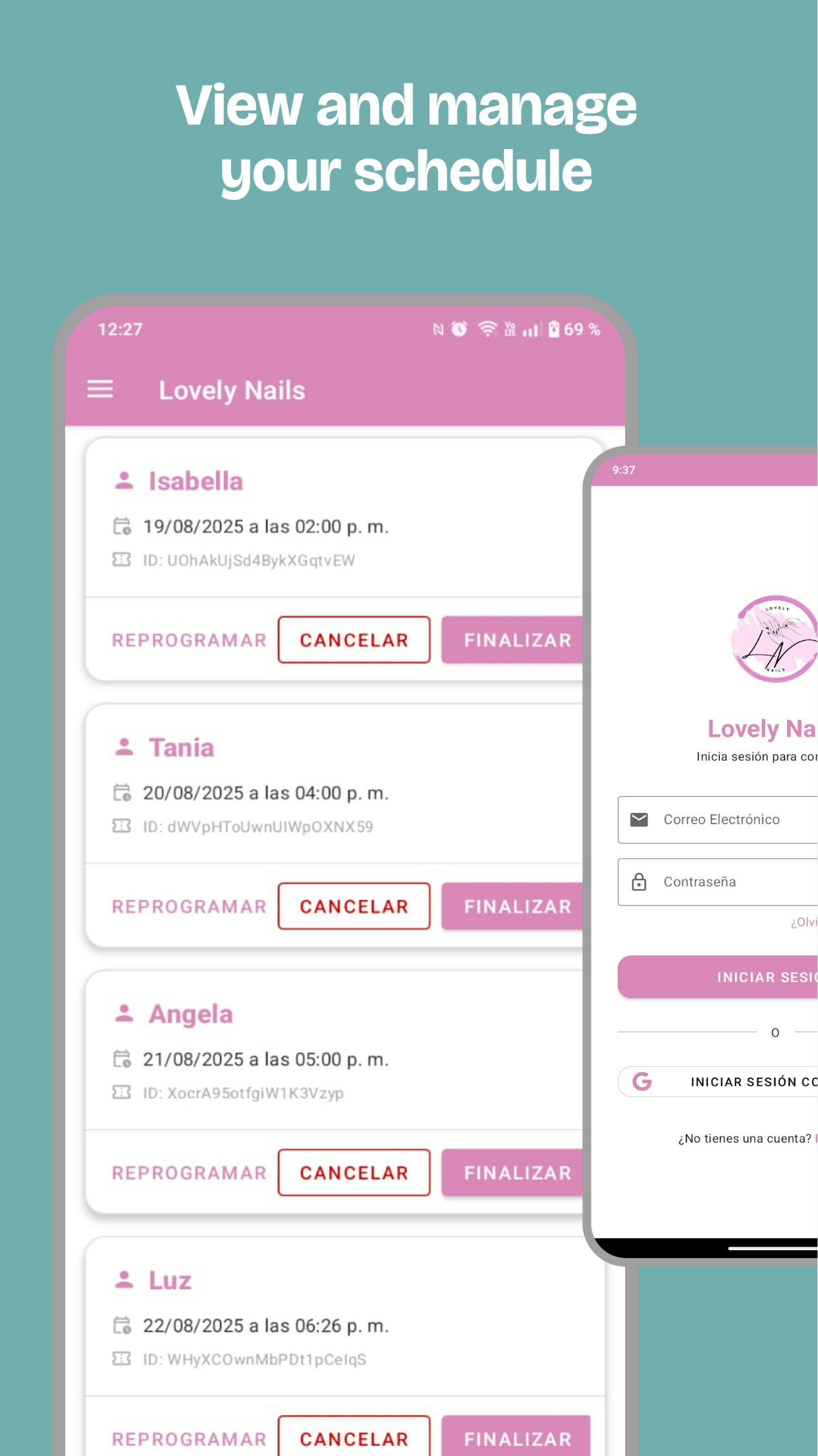 Lovely Nails - Screenshot 2 showing product features and functionality